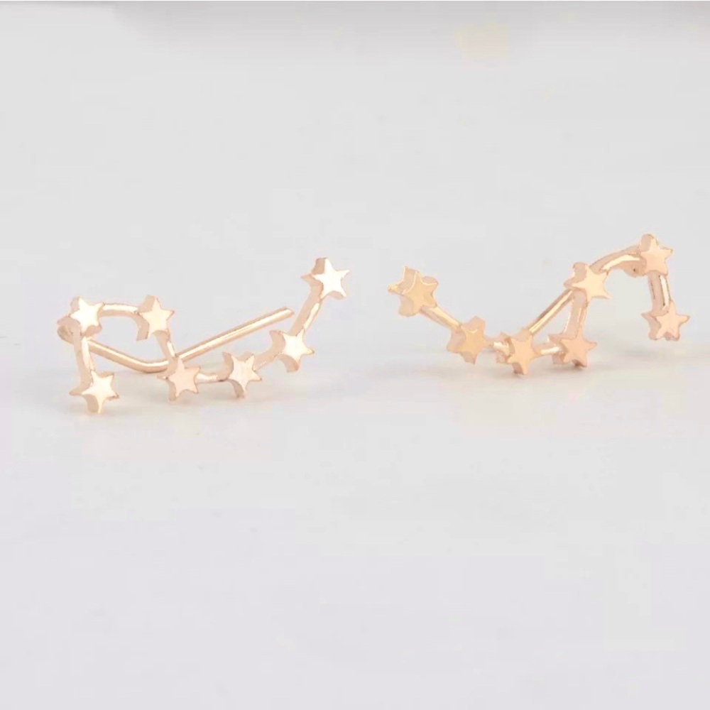 🍒3/$30 New Gold Big Dipper Crawler Earrings - Picture 2 of 3